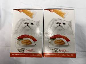 30 Ct Purina Fancy Feast Savory Cat Treats Salmon & Tuna In a Demi Glaze-82023