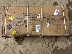lot 14 image: Upper Bounce 12-Ft. Round Trampoline with Blue Safety Pad