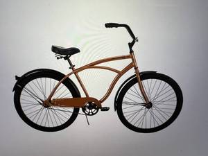 lot 15 image: Huffy Good Vibrations Mens 26 1-Speed Cruiser Bike - Liquid Bronze