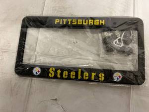 lot 83 image: 2 Pittsburgh Steelers License Plate Covers