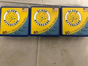 lot 102 image: 3 Boxes of Elaer Aftercare 60 Medicated Swabs