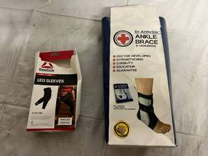 lot 115 image: XL Reebok Leg Sleeve and Dr Arthritis Ankle Brace