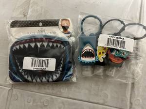 lot 122 image: Kids Face Protector and 3 Hand Sanitizer Cases