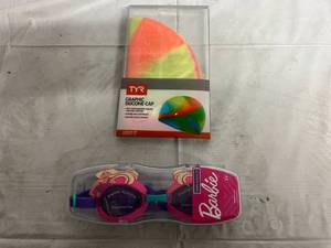 lot 124 image: Silicone Swim Cao and Barbie Swim Goggles