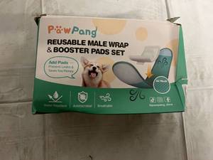 lot 132 image: Paw Pang Reusable Male Wrap & Booster Pads Set