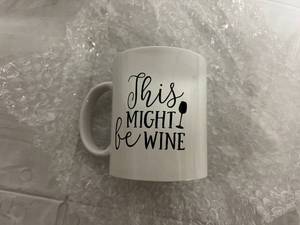lot 146 image: 3 This Might Be Wine Porcelain Mugs