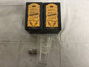 lot 159 image: 2 16oz Vintage 1933 Glasses with Metal Ice Cubes