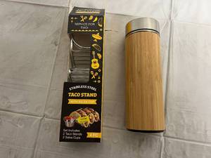 lot 163 image: 2 Taco Stands and Cedar Thermos