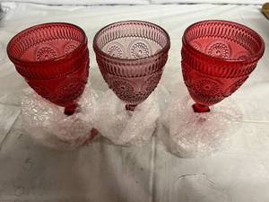 lot 168 image: 3 Decorative Wine Glasses