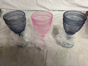 lot 169 image: 3 Decorative Wine Glasses