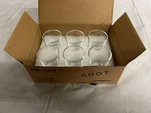 lot 171 image: Box of 6 2oz Shot Glasses