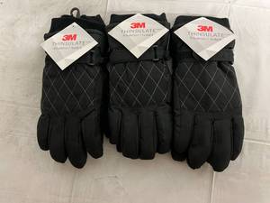 lot 210 image: 3 Pairs of 3M Thinsulate Gloves - Womens ML