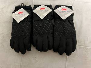 lot 211 image: 3 Pairs of 3M Thinsulate Gloves - Womens ML