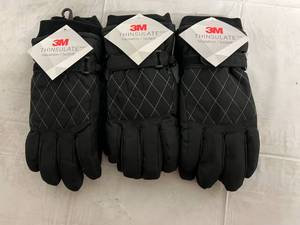 lot 212 image: 3 Pairs of 3M Thinsulate Gloves - Womens ML