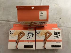 lot 241 image: 32 Packs of Leggs to Go Ultra Sheer Pantyhose - Tall Coffee Sheer Toe