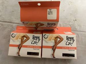 lot 242 image: 32 Packs of Leggs to Go Ultra Sheer Pantyhose - Tall Coffee Sheer Toe
