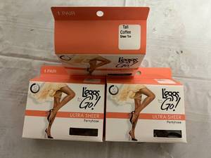 lot 244 image: 32 Packs of Leggs to Go Ultra Sheer Pantyhose - Tall Coffee Sheer Toe