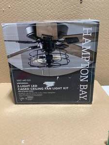 Hampton Bay Universal Matte Black Ceiling Fan LED Light Kit Customer Returns See Pictures