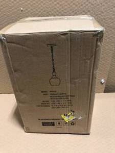 Meyer&Cross Verona 1-Light Blackened Bronze Pendant with Seeded Glass Shade Customer Returns See Pictures
