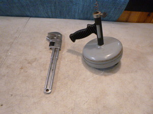 lot 49 image: Pipe Wrench and Snake