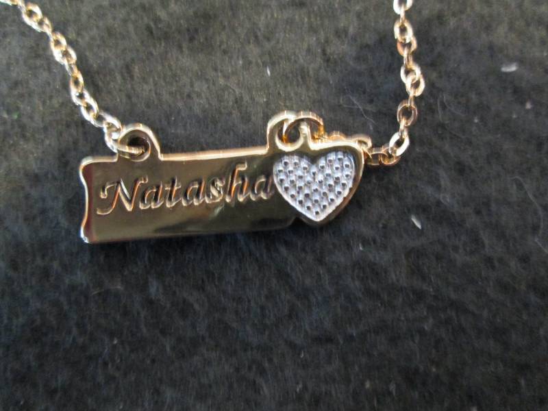 Gold Tone Nameplate Personalized Ne...