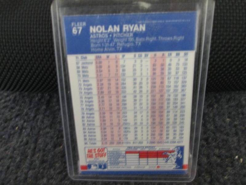 1987 Fleer Nolan Ryan Card...