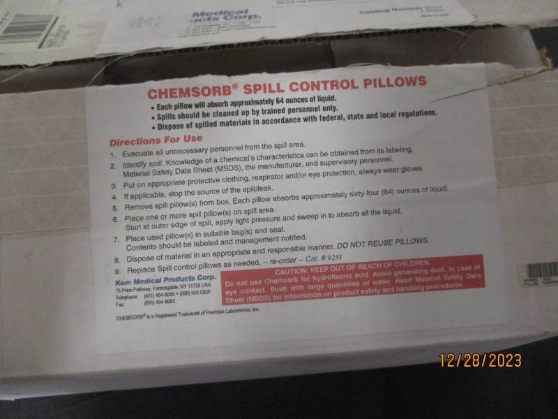 Spill Comntrol Pillows