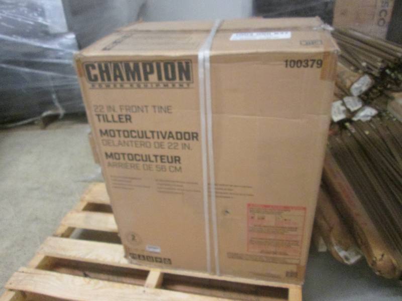 (PLT5) Champion 22 Front Tine Garden Tiller 100379