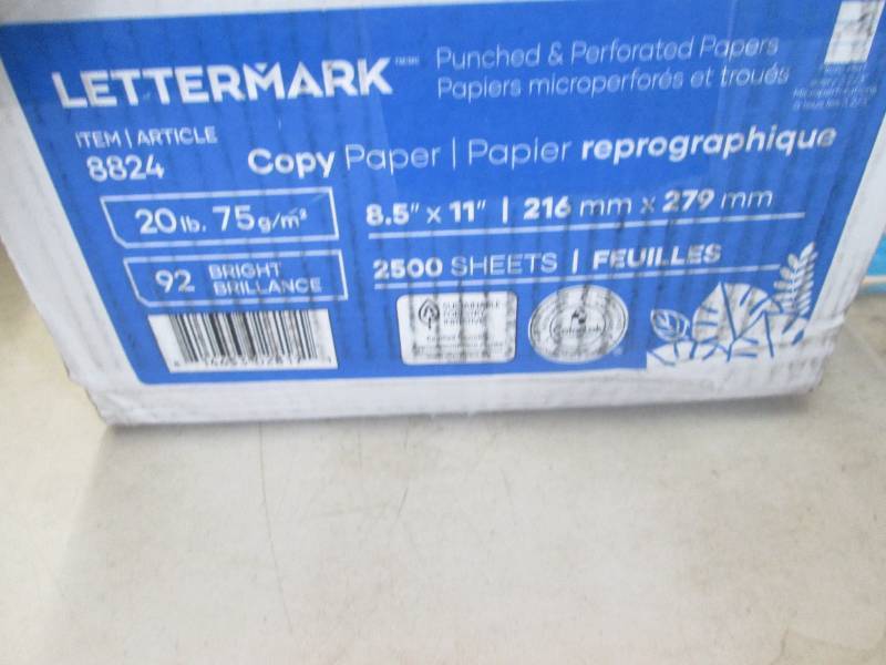 Case of 2500 Sheets Lettermark 8.5x...