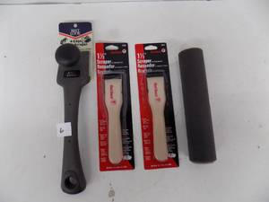 4 Hand Tools, Scrapers, Roller