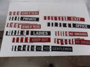 63 - 2 x 8 Signs with Sticky Back