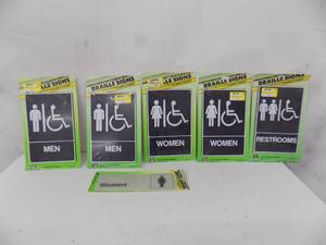 6 - Handicap Signs, Restrooms, Mens & Women