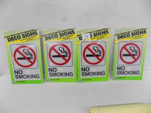 4 - No Smoking Signs - Self Adhesive
