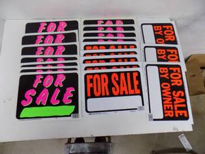 18 - For Sales Signs (Plastic)