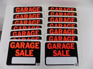14 -Garage Sale Signs (Plastic)