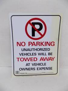 1 - No Parking Sign