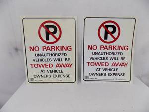 2 - No Parking Signs