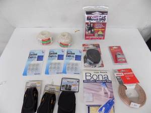 Mixed Lot- Lock, Phone Holders, Suction Cups, Speaker Wire, Strap, Cord, Radon Kit