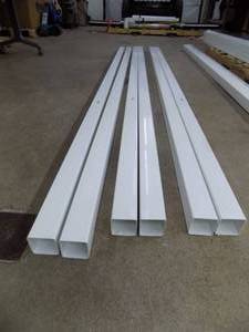 6 - Down Spouts White 2 12 x  2 12 x 10