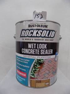 1 Gal Rust-oleum Rocksolid Wet Look Concrete Sealer High Gloss Clear