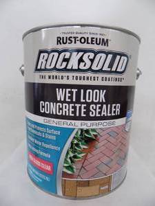 1 Gal Rust-oleum Rocksolid Wet Look Concrete Sealer High Gloss Clear