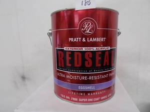 1 gal Pratt & Lambert  Exterior 100% Acrylic  Red Seal Ultra Moisture Resistant Paint,  Egg Shell
