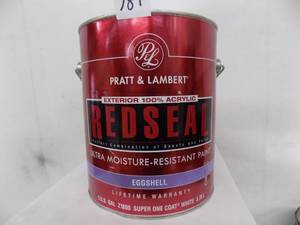 1 gal Pratt & Lambert  Exterior 100% Acrylic  Red Seal Ultra Moisture Resistant Paint,  Egg Shell