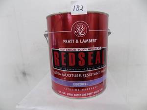 1 gal Pratt & Lambert  Exterior 100% Acrylic  Red Seal Ultra Moisture Resistant Paint,  Egg Shell