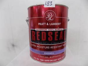 1 gal Pratt & Lambert  Exterior 100% Acrylic  Red Seal Ultra Moisture Resistant Paint,  Egg Shell