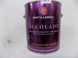 1 gal Pratt & Lambert  Accolade  Premium Paint & Primer  Interior Semi - Gloss  Neutral  Base