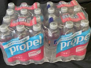 lot 401 image: Propel Strawberry Lemonade 24 pack 20oz bottles Best By 01292024