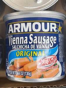 lot 43 image: Vienna Sausage 24 cans 4.6oz each Best by 07062025