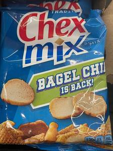 lot 24 image: Chex Mix Bagel Chips box of 8 bags 3.75oz each Best by 10142023