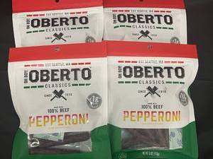 lot 60 image: Oberto Pepperoni 4 bags Best by 01012024